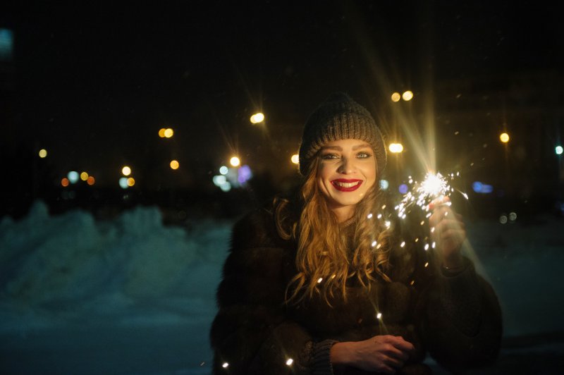 Фото с Новым годом 2019. Как сделать красивые снимки с елочной гирляндой, с бенгальскими огнями. Советы профессионального фотографа.