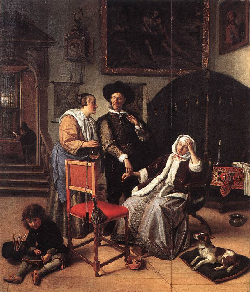 Ян Стен. Визит доктора,1662  