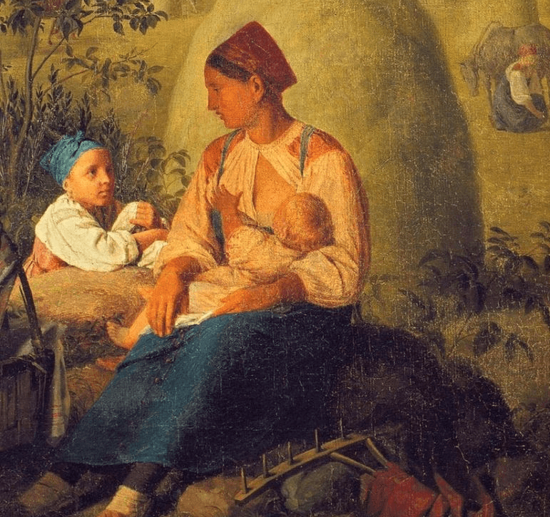 Алексей Венецианов (1780 - 1847) считается основателем жанра русской бытовой живописи