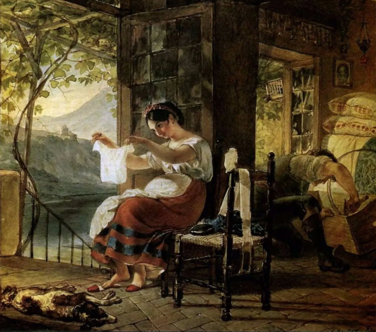 На многих картинах Карла Брюллова (1799 - 1852) главная героиня - молодая мать