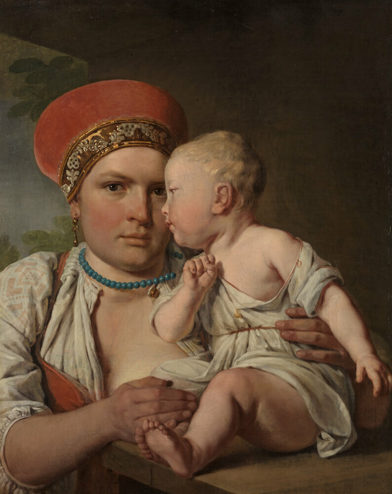 Алексей Венецианов (1780 - 1847) считается основателем жанра русской бытовой живописи