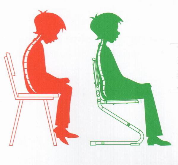 Правильный и неправильный стул для школьника