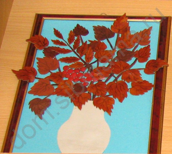 Поделки из осенних листьев для детей в школе