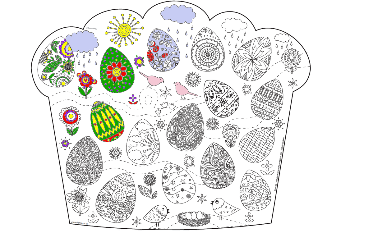 Мега-раскраска к празднику Пасхи 