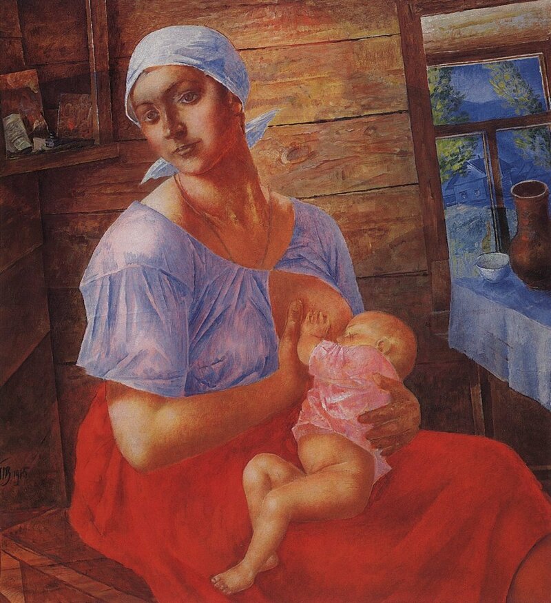 Тема материнства - одна из любимых у Кузьмы Петрова-Водкина 