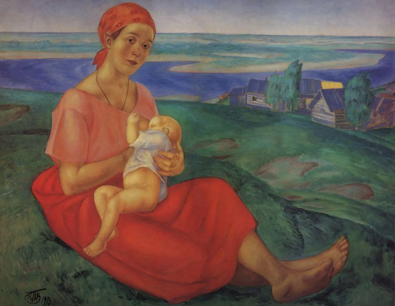 Тема материнства - одна из любимых у Кузьмы Петрова-Водкина 